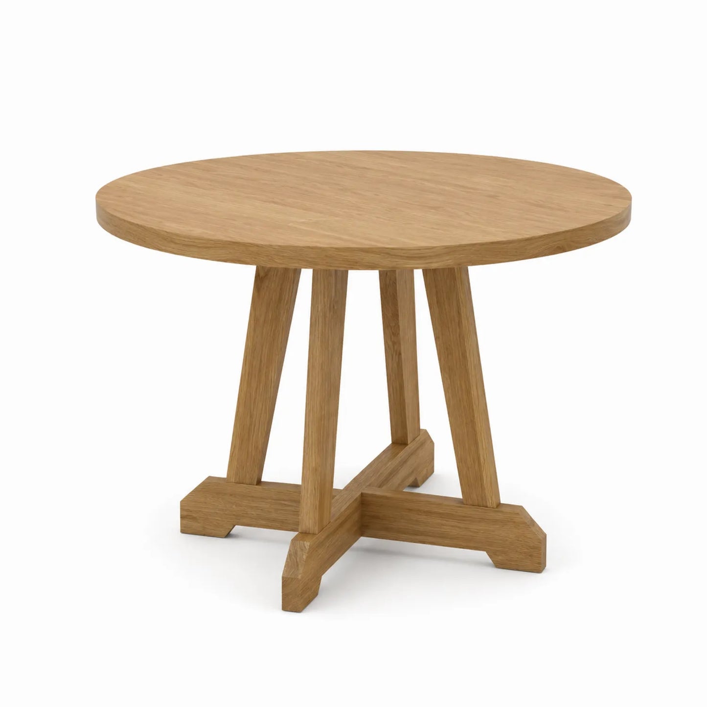 Mesa redonda de madera de roble 120 cm