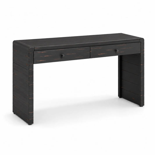 Mesa consola de madera con 2 cajones 120x40x80 cm