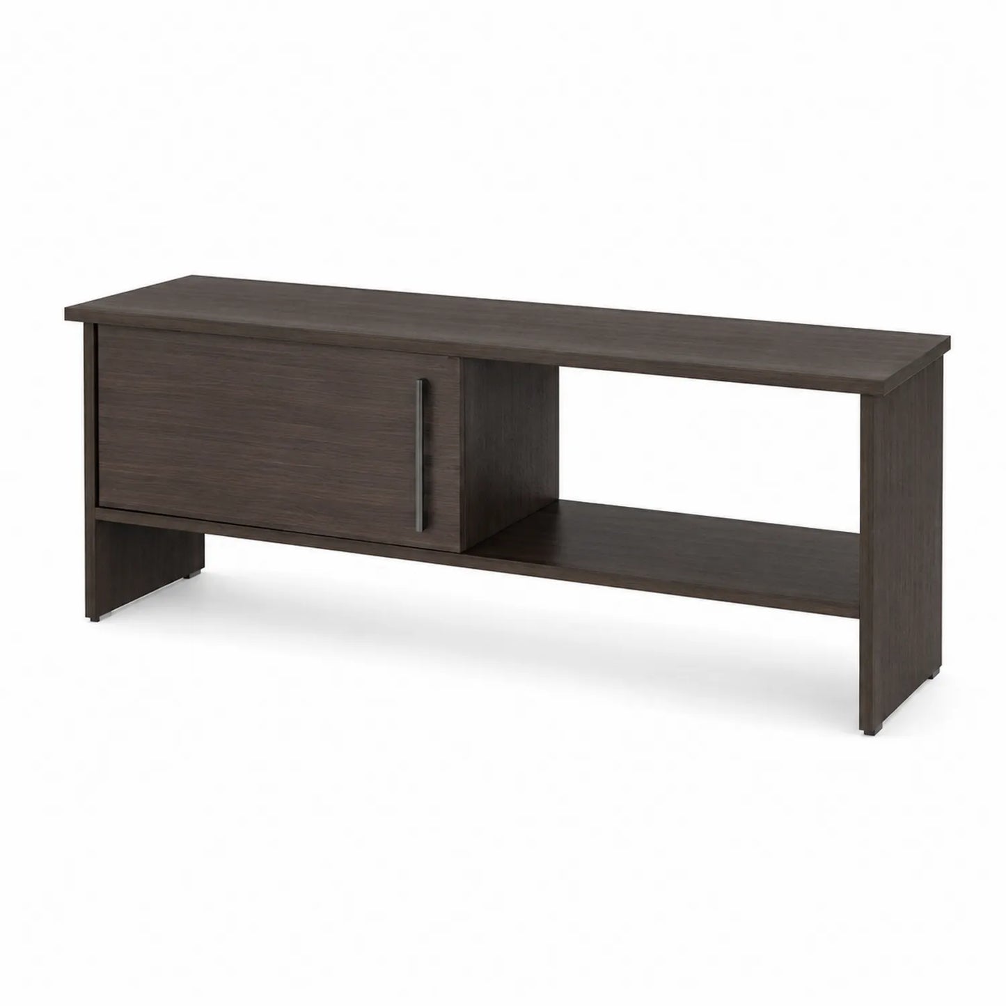 Mueble de TV de Madera Aglomerada Marrón con Puerta Corredera 120x40x40 cm